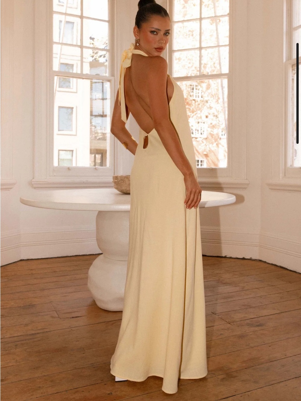 Peppermayo Golden Child Linen Yellow Maxi Dress - Picture 2 of 6